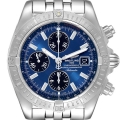 Breitling Chronomat Evolution Steel Blue Dial Steel Mens Watch A13356 Box Papers