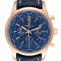 Breitling Transocean Blue Dial Rose Gold Mens Watch RB0510 Box Card Breitling Transocean Blue Dial Rose Gold Mens Watch RB0510 Box Card