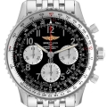 Breitling Navitimer 01 Black Dial Steel Mens Watch AB0120 Box Papers