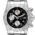 Breitling Avenger II Black Dial Steel Mens Watch A13381 Box Card