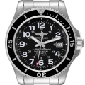 Breitling Superocean II Black Dial Steel Mens Watch A17365 Box Card