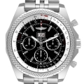 Breitling Bentley 6.75 Speed Black Dial Chronograph Steel Mens Watch A44364 Box Papers