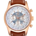 Breitling Transocean Chronograph Unitime Rose Gold Watch RB0510 Unworn