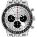 Breitling Navitimer B01 Silver Dial Steel Mens Watch AB0138 Box Card