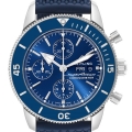 Breitling SuperOcean Heritage II Chrono Blue Dial Mens Watch A13313 Box Card