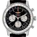 Breitling Navitimer 01 Black Dial Steel Mens Watch AB0121 Box Card