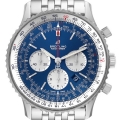 Breitling Navitimer 01 46mm Aurora Blue Dial Mens Watch AB0127 Box Papers