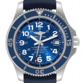 Breitling Superocean II Blue Dial Steel Mens Watch A17365 Box Papers