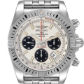 Breitling Chronomat 44 Airbourne Silver Dial Steel Mens Watch AB0115 Box Papers