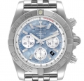 Breitling Chronomat 01 Blue Mother of Pearl Steel Mens Watch AB0110