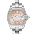 Cartier Roadster Coral Dial Limited Edition Steel Ladies Watch W62054V3