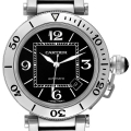 Cartier Pasha Seatimer Black Dial Automatic Steel Mens Watch W31077M7 Cartier Pasha Seatimer Black Dial Automatic Steel Mens Watch W31077M7