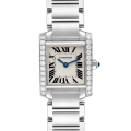 Cartier Tank Francaise Diamond Steel Ladies Watch W4TA0008 Box Papers