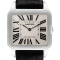Cartier Santos Dumont Mens 18k White Gold Silver Dial Mens Watch W2007051