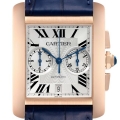 Cartier Tank MC Rose Gold Silver Dial Blue Strap Mens Watch W5330005 Cartier Tank MC Rose Gold Silver Dial Blue Strap Mens Watch W5330005