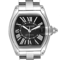 Cartier Roadster Black Dial Large Steel Mens Watch W62041V3