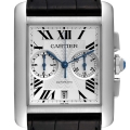 Cartier Tank MC Silver Dial Automatic Chronograph Steel Mens Watch W5330007