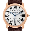 Cartier Ronde Solo 36mm Rose Gold Steel Automatic Mens Watch W2RN0008 Box Card
