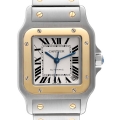 Cartier Santos Galbee XL Steel Yellow Gold Mens Watch W20099C4