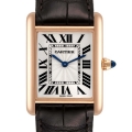 Cartier Tank Louis Rose Gold Mechanical Mens Watch WGTA0011