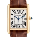 Cartier Tank Louis 18K Yellow Gold Brown Strap Mens Watch W1529756