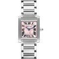 Cartier Tank Francaise Pink Mother of Pearl Steel Ladies Watch W51028Q3