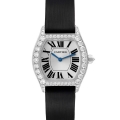Cartier Tortue 18k White Gold Diamond Black Strap Ladies Watch WA507231 Cartier Tortue 18k White Gold Diamond Black Strap Ladies Watch WA507231