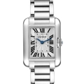 Cartier Tank Anglaise Small Silver Dial Steel Ladies Watch W5310022 Box Papers