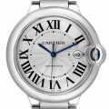 Cartier Ballon Bleu Steel Silver Dial Automatic Mens Watch W69012Z4 Box Papers