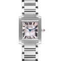 Cartier Tank Francaise Pink Mother of Pearl Steel Ladies Watch W51028Q3