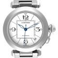 Cartier Pasha C White Dial Automatic Steel Mens Watch W31074M7