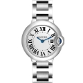 Cartier Ballon Bleu 29 Silver Dial Quartz Steel Ladies Watch W69010Z4