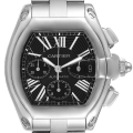 Cartier Roadster XL Chronograph Black Dial Steel Mens Watch W62020X6