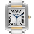 Cartier Tank Francaise Large Automatic Steel Yellow Gold Mens Watch W51005Q4