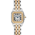 Cartier Panthere Steel Yellow Gold Two Row Ladies Watch W2PN0006 Box Papers