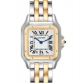 Cartier Panthere Ladies Steel Yellow Gold 2 Row Watch W2PN0007 Box Card
