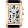 Cartier Tank Americaine XL Chronograph Rose Gold Mens Watch W2610751