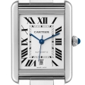 Cartier Tank Solo XL Silver Dial Automatic Steel Mens Watch W5200028 +1 Extra Link