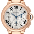 Cartier Ballon Bleu Chronograph Rose Gold Mens Watch W6920008 Box Papers