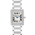 Cartier Tank Francaise White Gold Diamond Ladies Watch WE1002S3