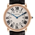 Cartier Ronde Louis Rose Gold Silver Dial Mens Watch W6800251