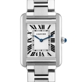 Cartier Tank Solo Silver Dial Small Steel Ladies Watch W5200013 Box Papers