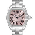Cartier Roadster Small Pink Dial Steel Ladies Watch W62017V3