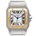 Cartier Santos Galbee XL Steel Yellow Gold Mens Watch W20099C4