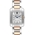 Cartier Tank Anglaise Small Steel Rose Gold Diamond Ladies Watch WT100024 Box Papers