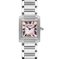 Cartier Tank Francaise Pink Mother of Pearl Steel Ladies Watch W51028Q3