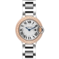 Cartier Ballon Bleu Steel Rose Gold Diamond Ladies Watch WE902079 Box Card Cartier Ballon Bleu Steel Rose Gold Diamond Ladies Watch WE902079 Box Card