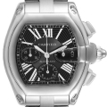 Cartier Roadster XL Chronograph Black Dial Mens Steel Watch W62007X6