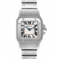 Cartier Santos Galbee Silver Dial Small Steel Ladies Watch W20056D6