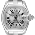 Cartier Roadster GMT Silver Dial Stainless Steel Mens Watch W62032X6